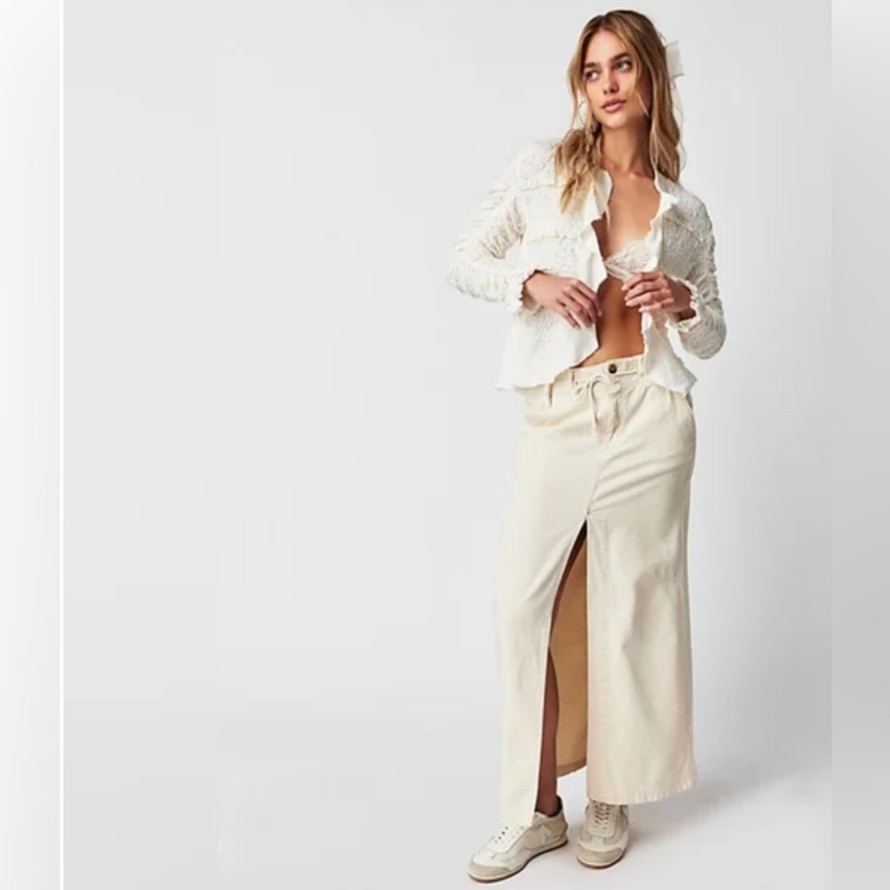 NWOT Free People • We the Free Demi Lace Jacket Ivory Medium